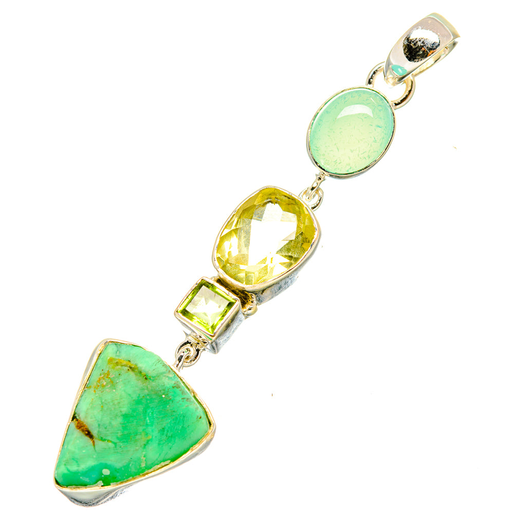 Chrysoprase Pendants handcrafted by Anasilvercos - PD7291
