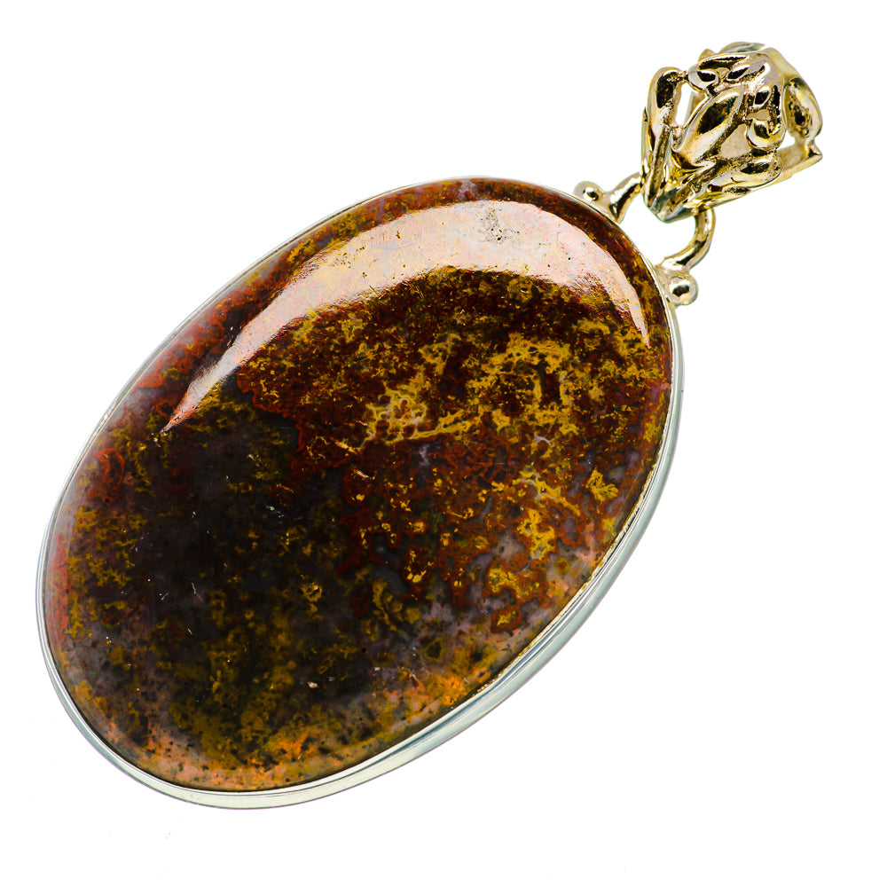 Indonesian Plume Agate Pendants handcrafted by Anasilvercos - PD730118
