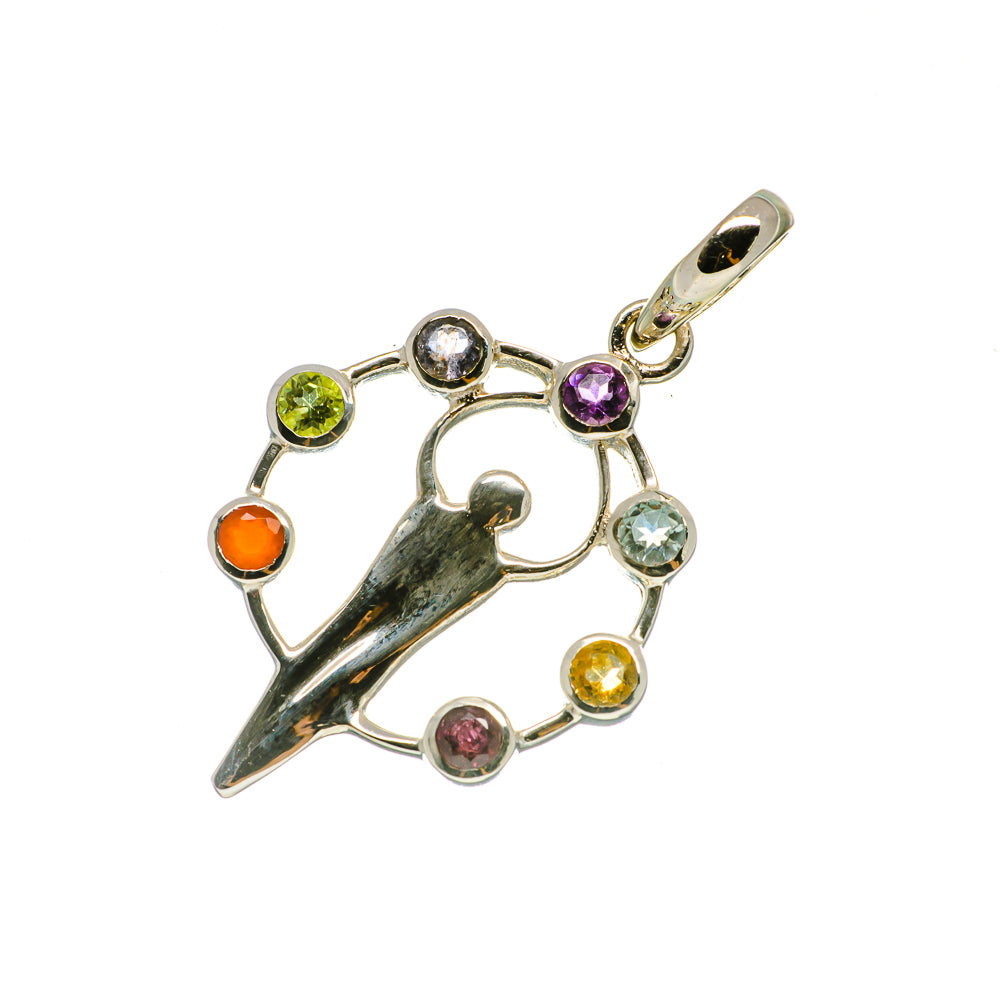 Multi-Stone Chakra Pendants handcrafted by Anasilvercos - PD731822