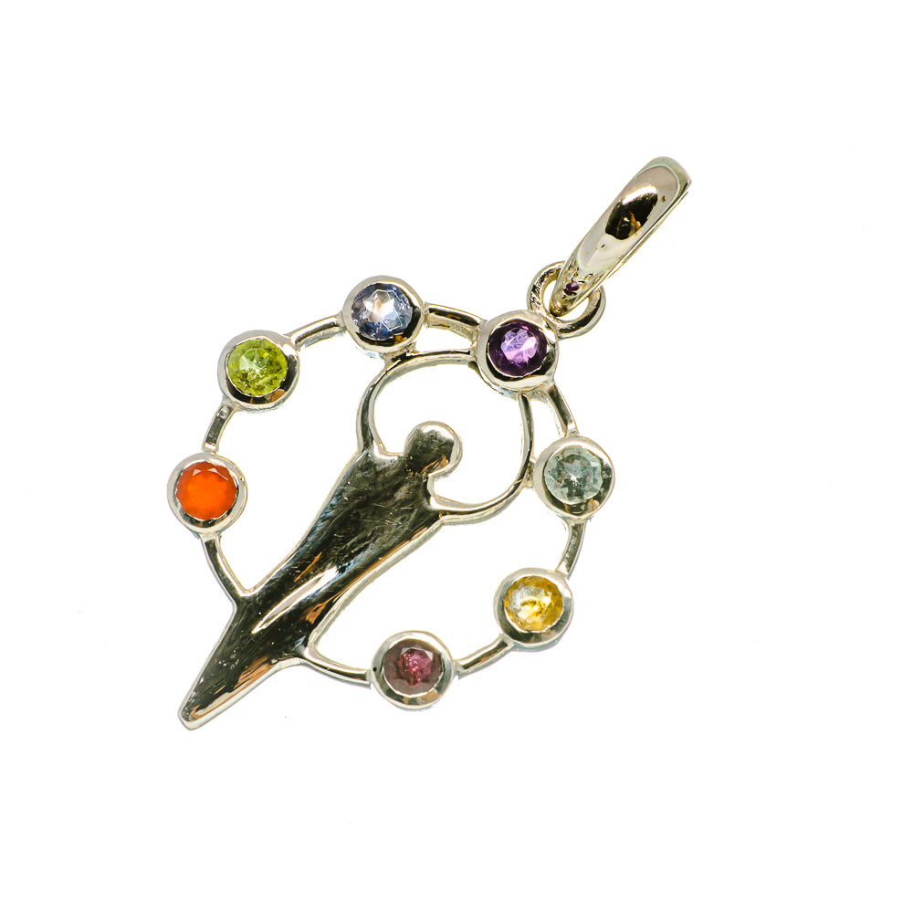 Multi-Stone Chakra Pendants handcrafted by Anasilvercos - PD732012