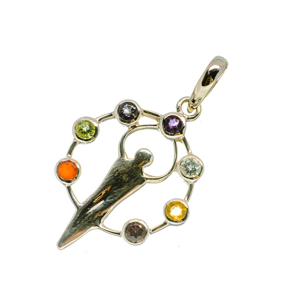 Multi-Stone Chakra Pendants handcrafted by Anasilvercos - PD732072