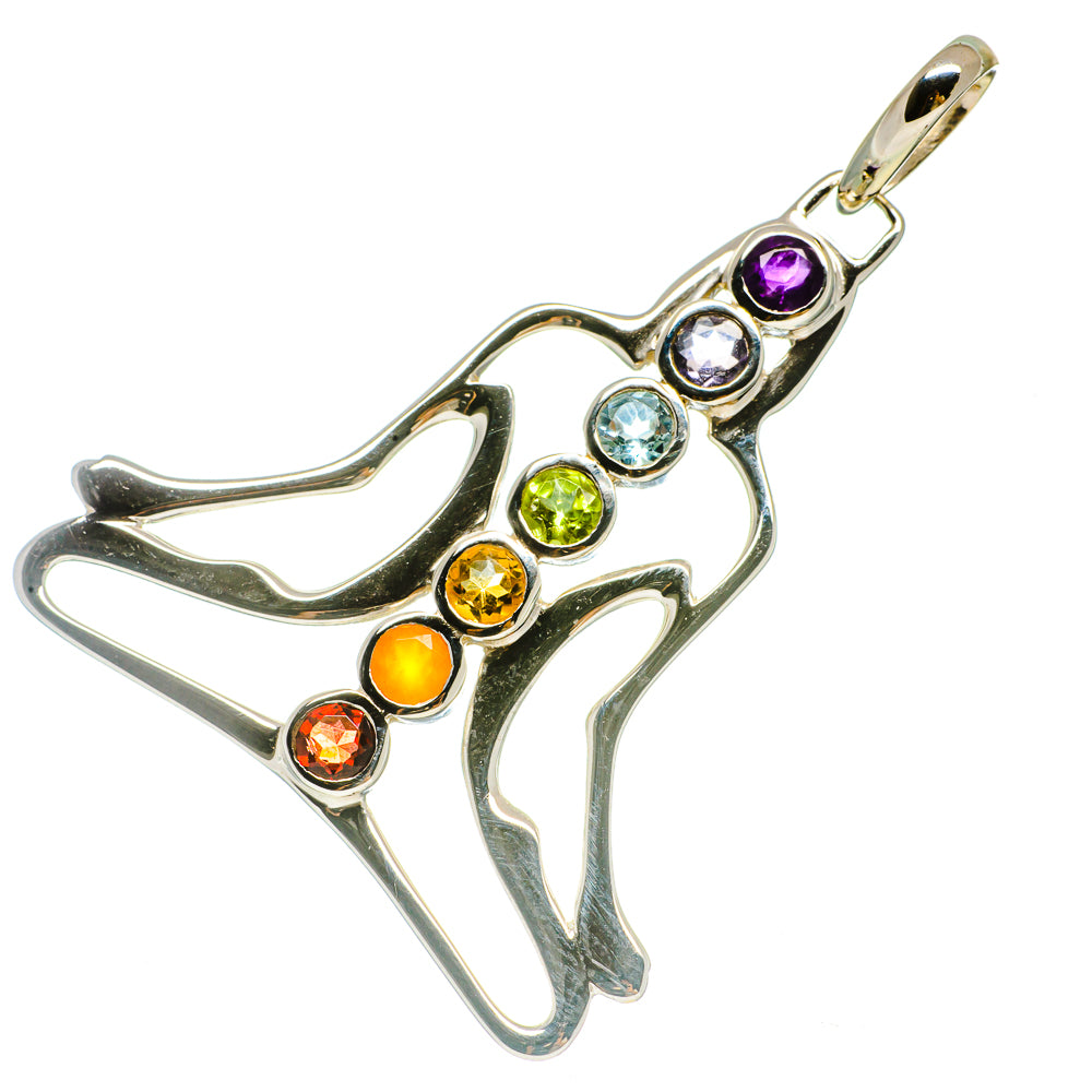 Multi-Stone Chakra Pendants handcrafted by Anasilvercos - PD732172