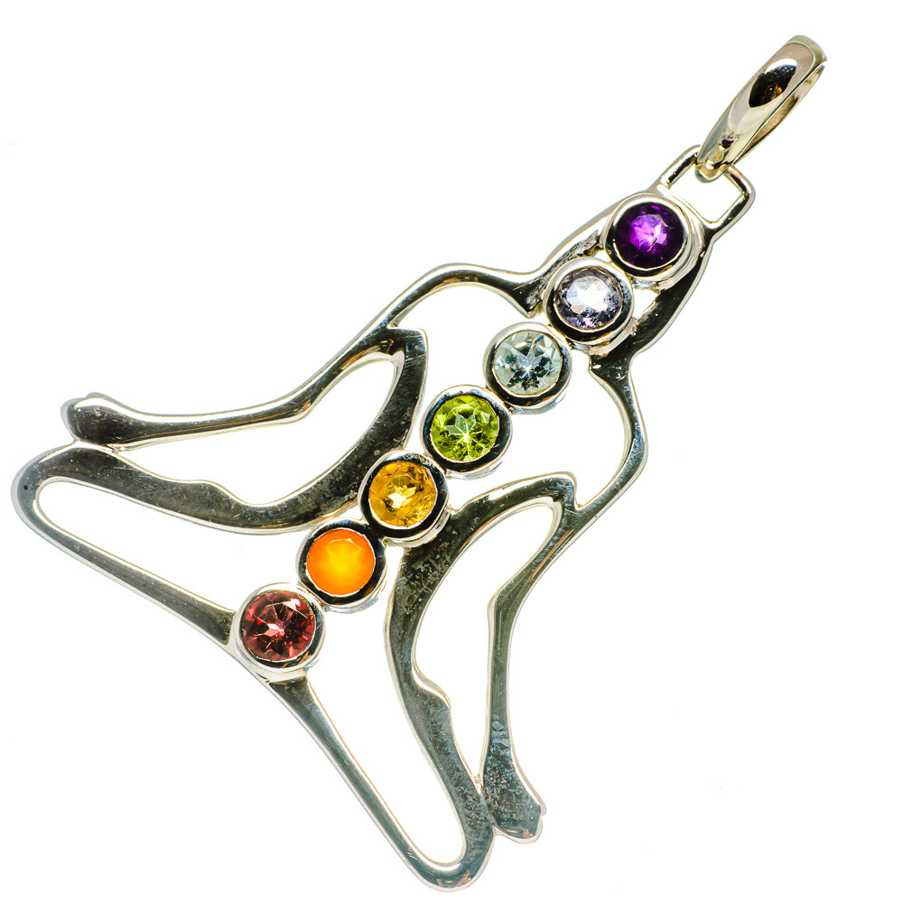 Multi-Stone Chakra Pendants handcrafted by Anasilvercos - PD732173