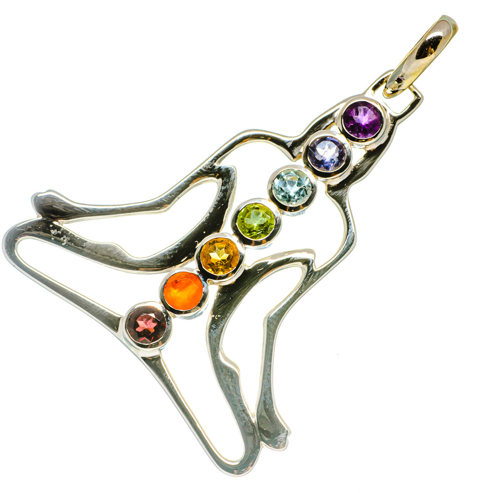 Multi-Stone Chakra Pendants handcrafted by Anasilvercos - PD732183