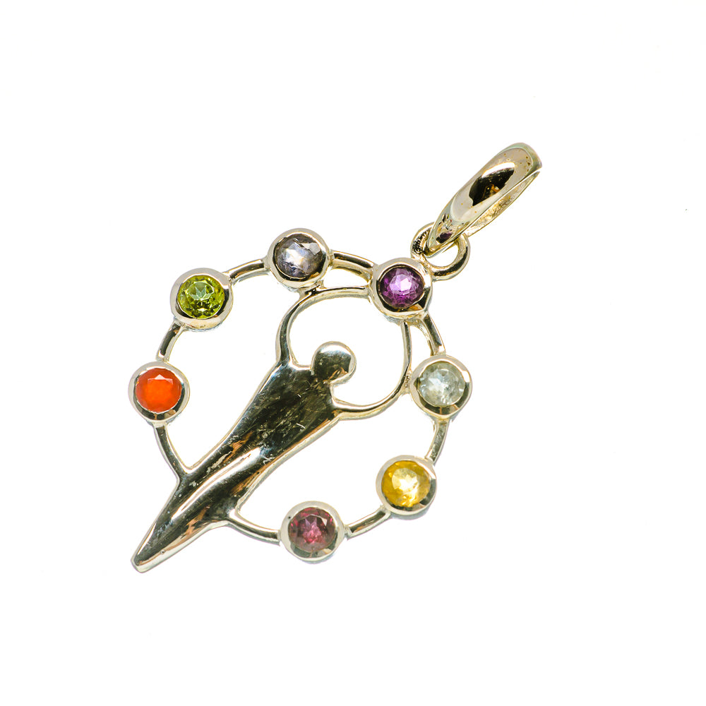 Multi-Stone Chakra Pendants handcrafted by Anasilvercos - PD732201