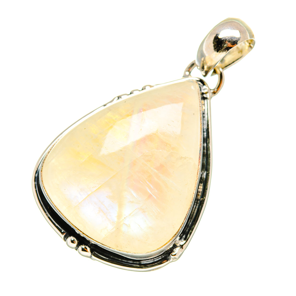 Rainbow Moonstone Pendants handcrafted by Anasilvercos - PD7323