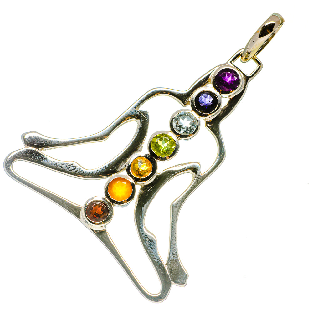 Multi-Stone Chakra Pendants handcrafted by Anasilvercos - PD732334
