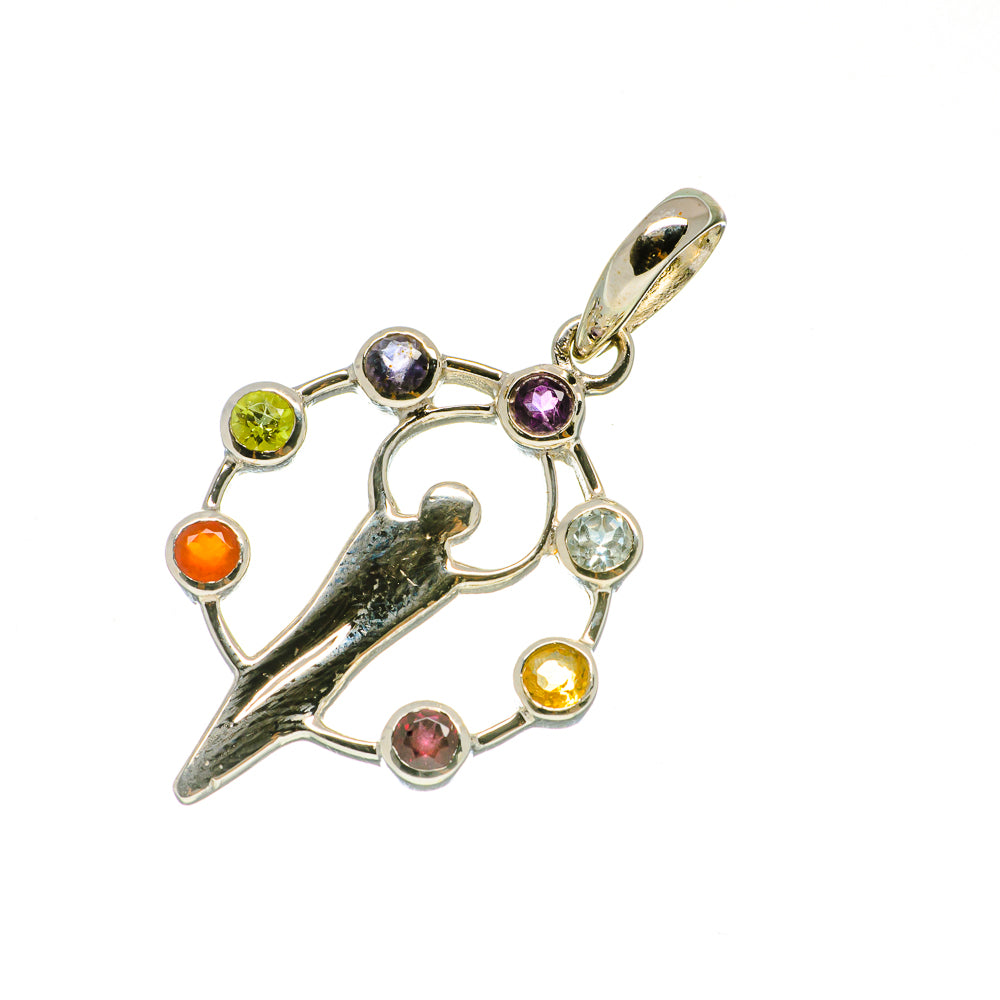 Multi-Stone Chakra Pendants handcrafted by Anasilvercos - PD732367