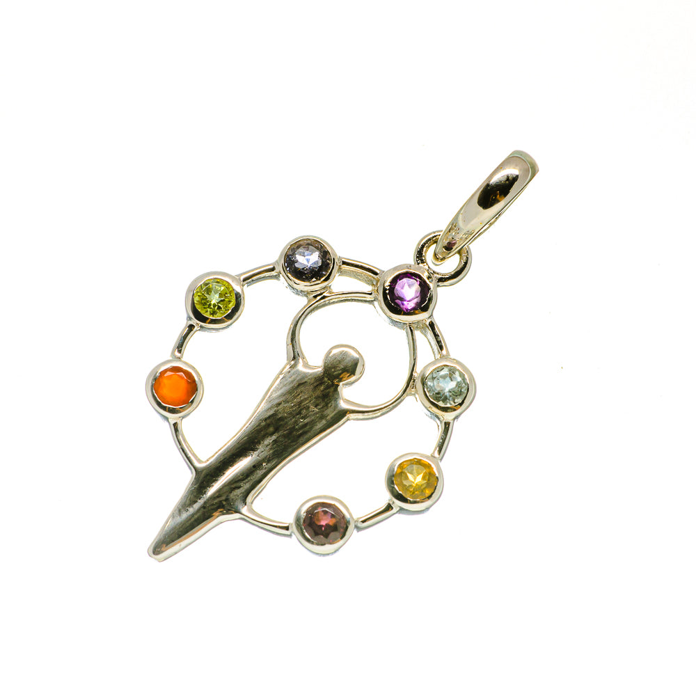 Multi-Stone Chakra Pendants handcrafted by Anasilvercos - PD732368