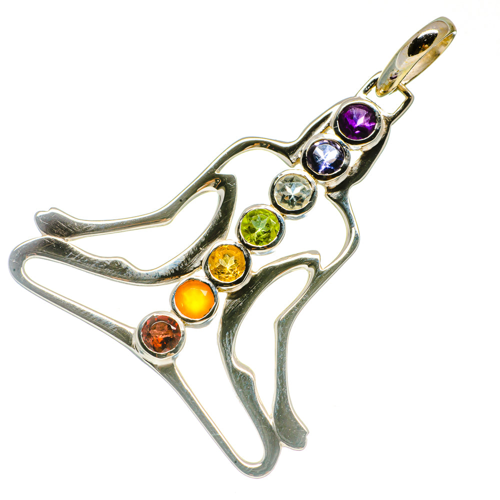 Multi-Stone Chakra Pendants handcrafted by Anasilvercos - PD732450