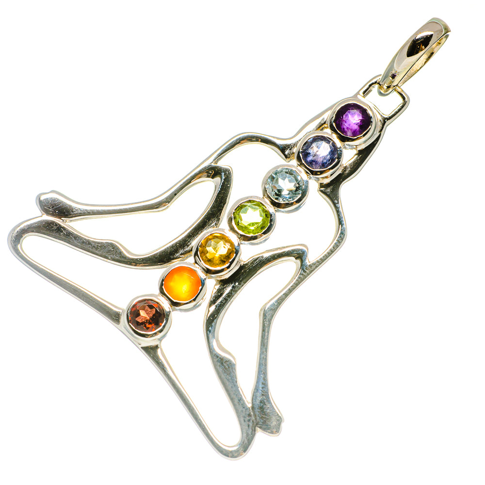 Multi-Stone Chakra Pendants handcrafted by Anasilvercos - PD732452