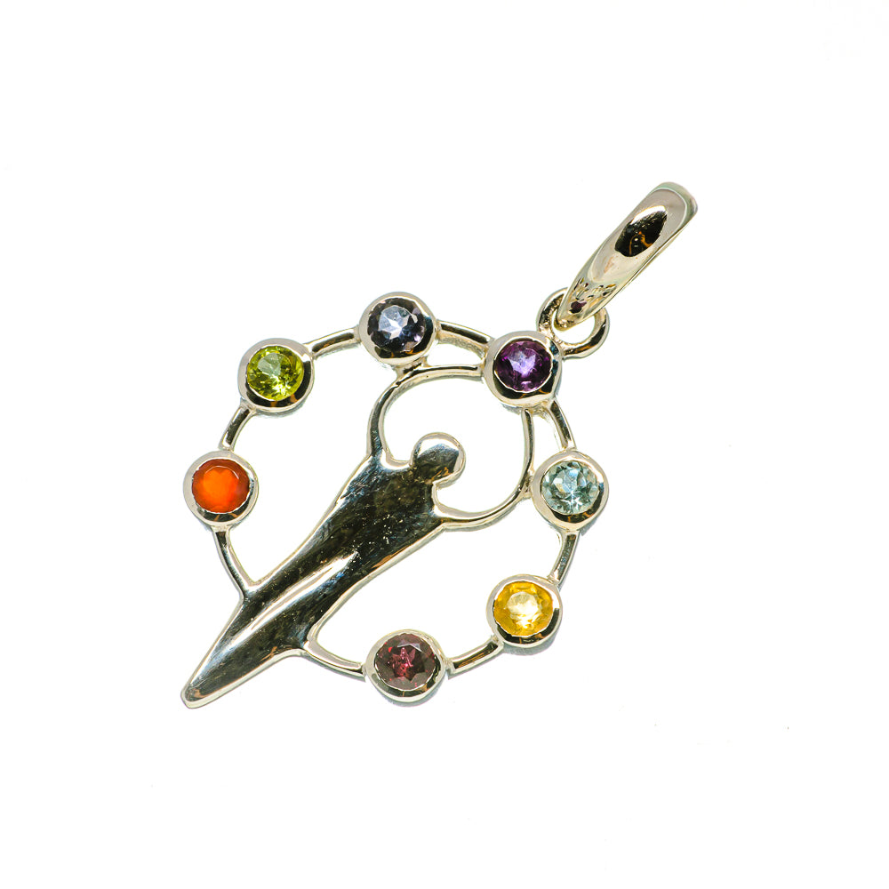 Multi-Stone Chakra Pendants handcrafted by Anasilvercos - PD732789