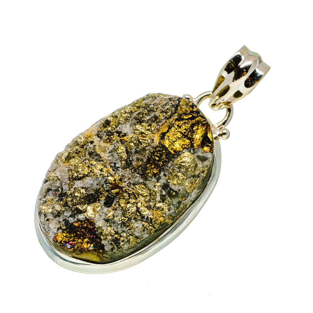 Spectro Pyrite Druzy Pendants handcrafted by Anasilvercos - PD733062
