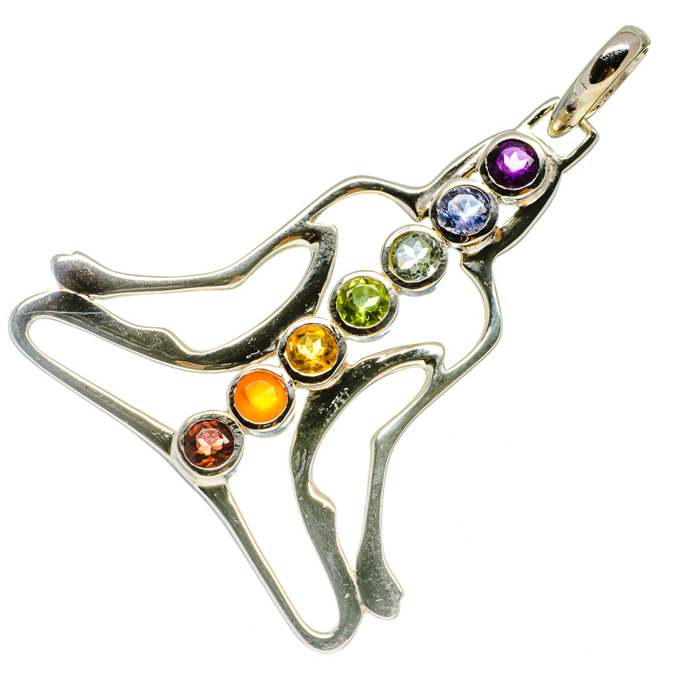 Multi-Stone Chakra Pendants handcrafted by Anasilvercos - PD733183