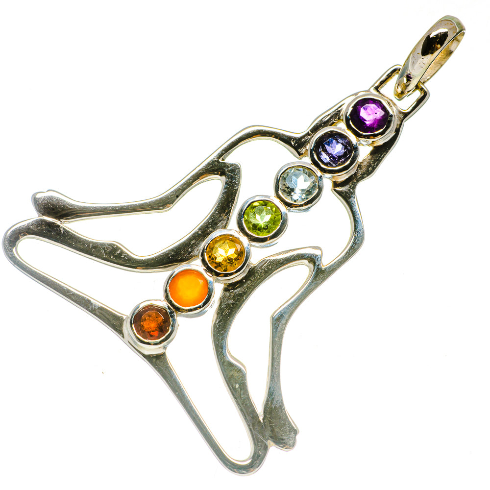 Multi-Stone Chakra Pendants handcrafted by Anasilvercos - PD733426