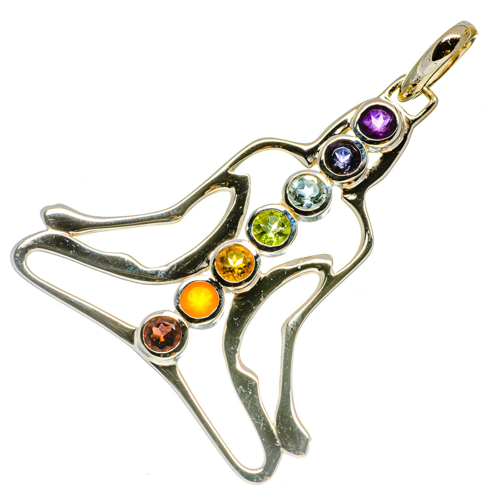 Multi-Stone Chakra Pendants handcrafted by Anasilvercos - PD733428