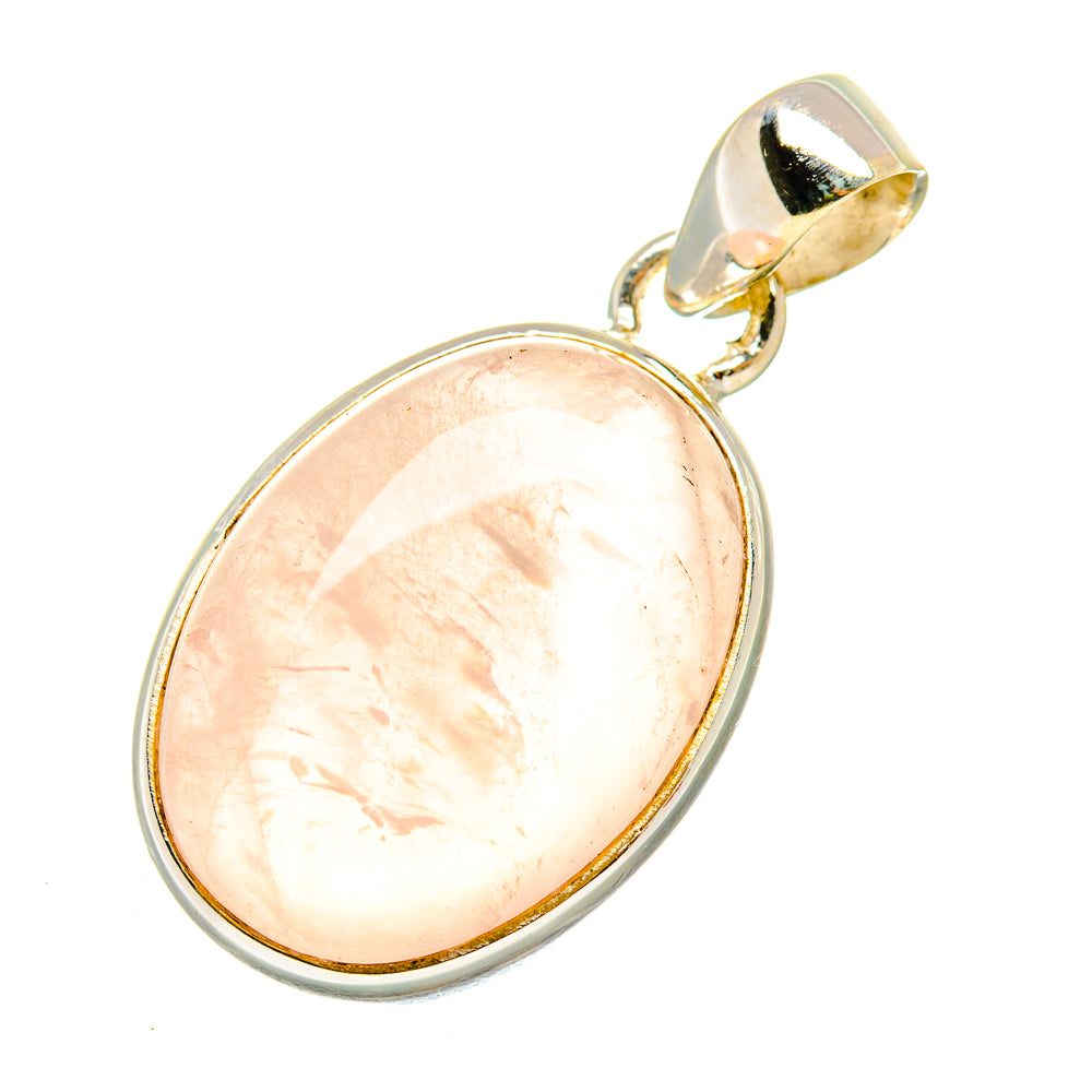 Rose Quartz Pendants handcrafted by Anasilvercos - PD7335