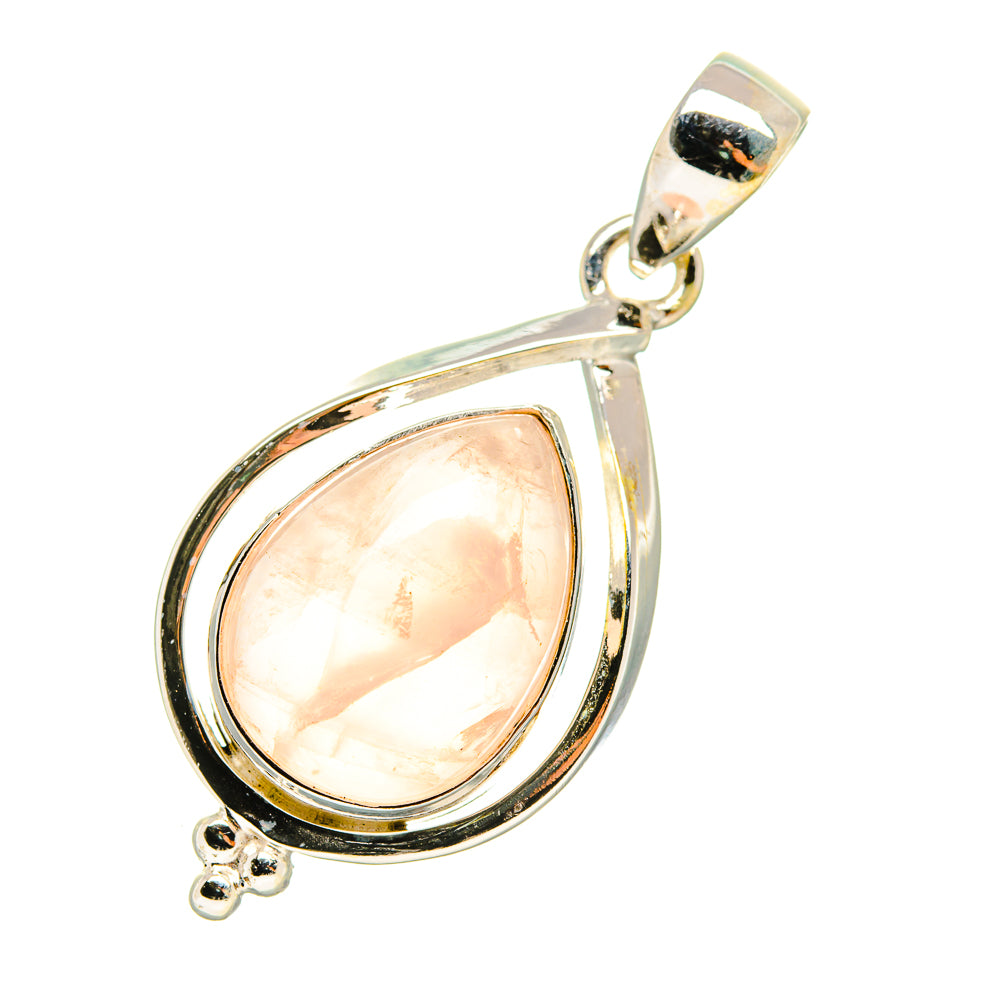 Rose Quartz Pendants handcrafted by Anasilvercos - PD7336