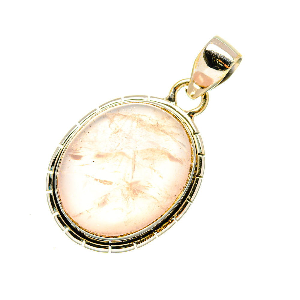 Rose Quartz Pendants handcrafted by Anasilvercos - PD7338