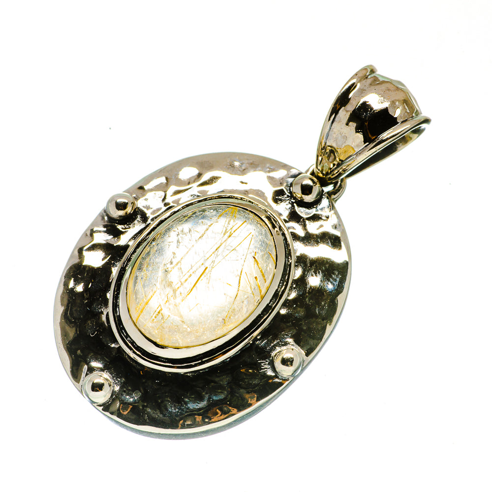 Rutilated Quartz Pendants handcrafted by Anasilvercos - PD734376