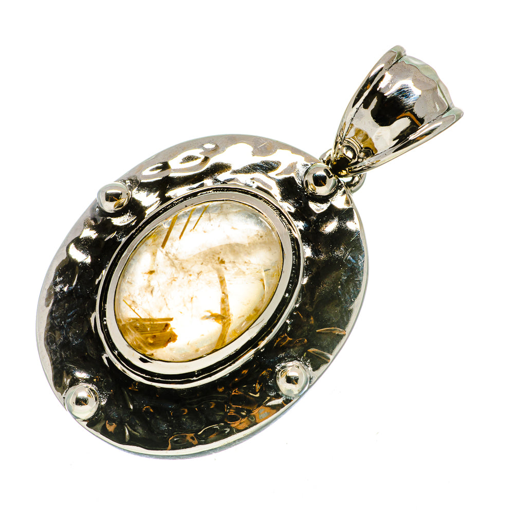 Rutilated Quartz Pendants handcrafted by Anasilvercos - PD734743