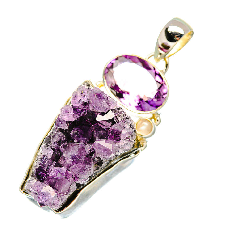 Amethyst Crystal Pendants handcrafted by Anasilvercos - PD7365
