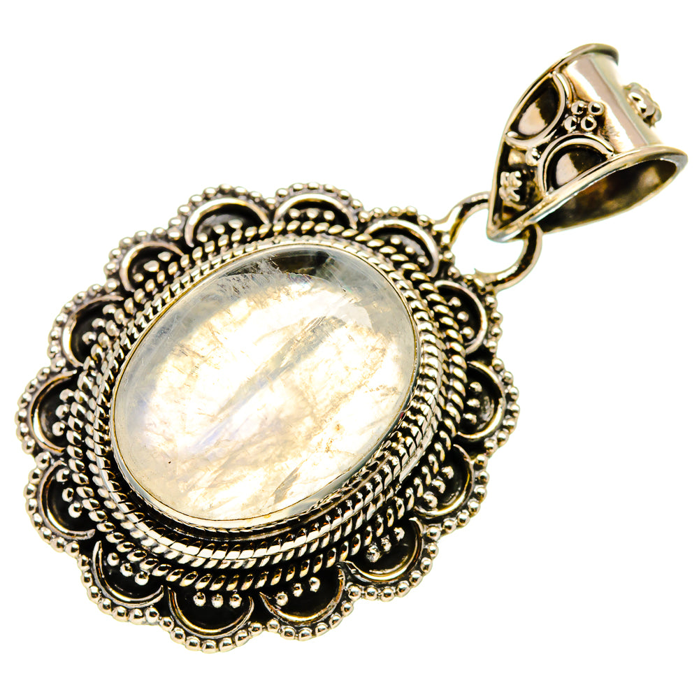 Rainbow Moonstone Pendants handcrafted by Anasilvercos - PD736542