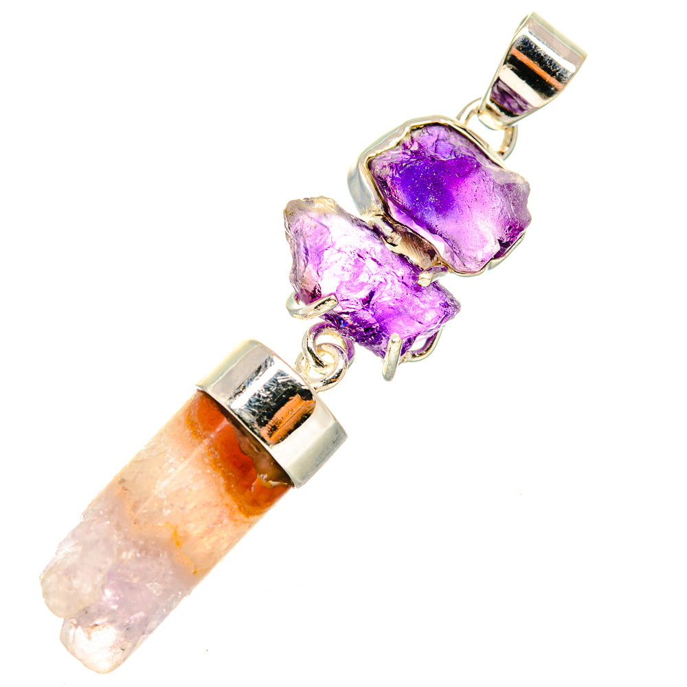 Amethyst Stalactite Pendants handcrafted by Anasilvercos - PD7369