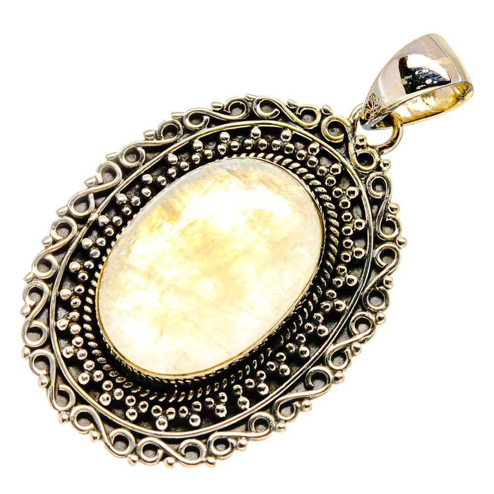 Rainbow Moonstone Pendants handcrafted by Anasilvercos - PD736938