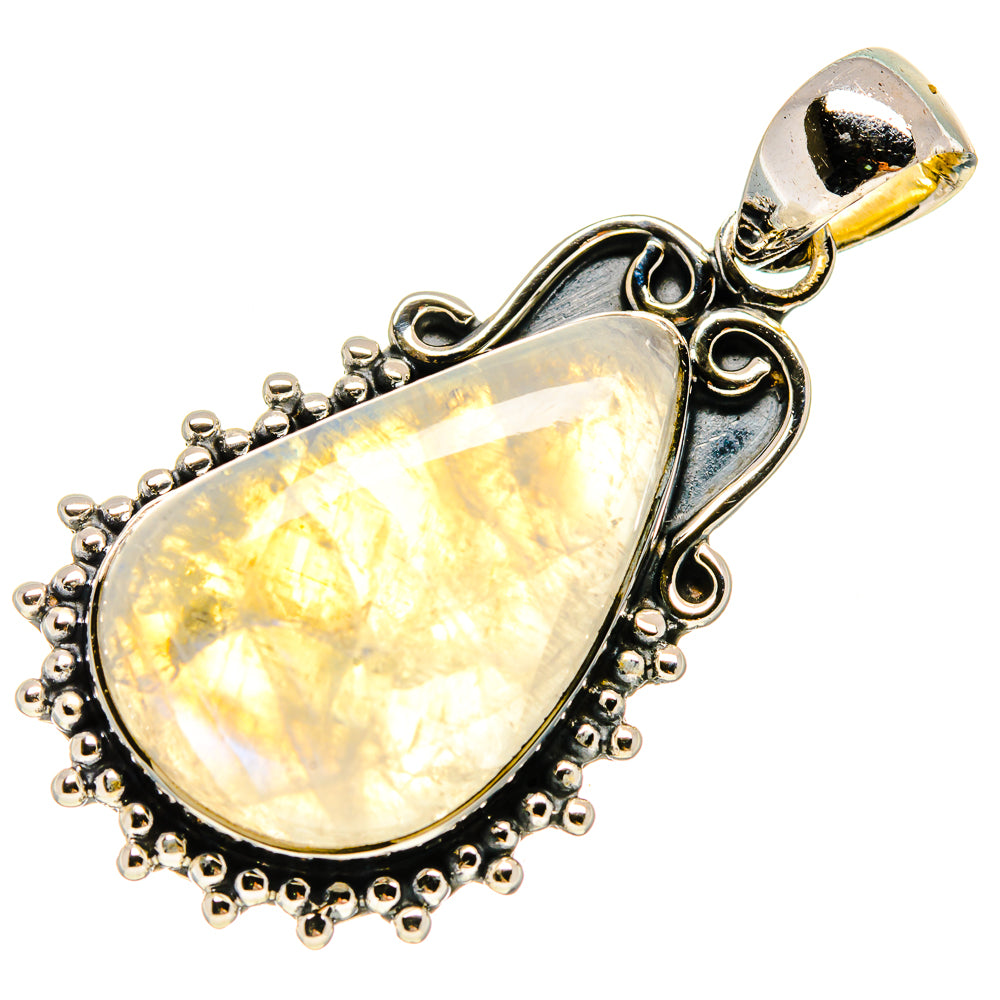 Rainbow Moonstone Pendants handcrafted by Anasilvercos - PD736953