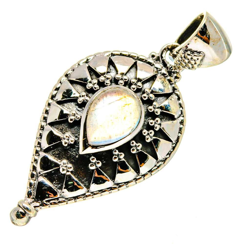 Rainbow Moonstone Pendants handcrafted by Anasilvercos - PD737161