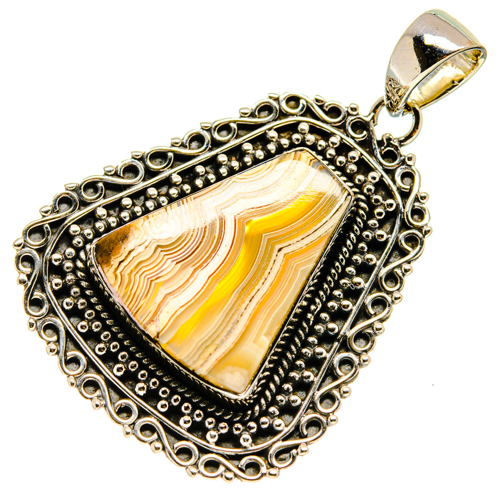Laguna Lace Agate Pendants handcrafted by Anasilvercos - PD737188