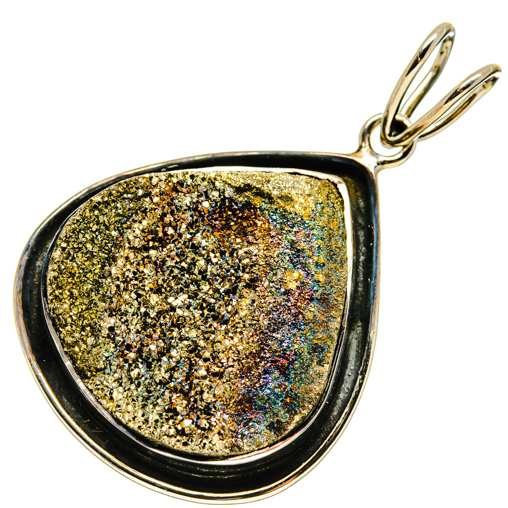 Spectro Pyrite Druzy Pendants handcrafted by Anasilvercos - PD737234