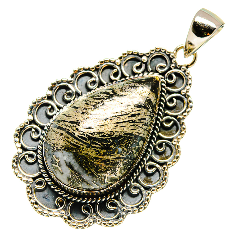 Feder Pyrite Pendants handcrafted by Anasilvercos - PD737367