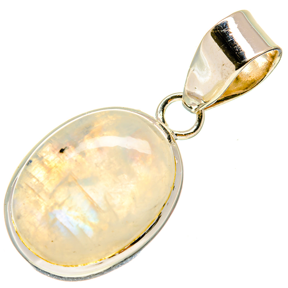Rainbow Moonstone Pendants handcrafted by Anasilvercos - PD737614