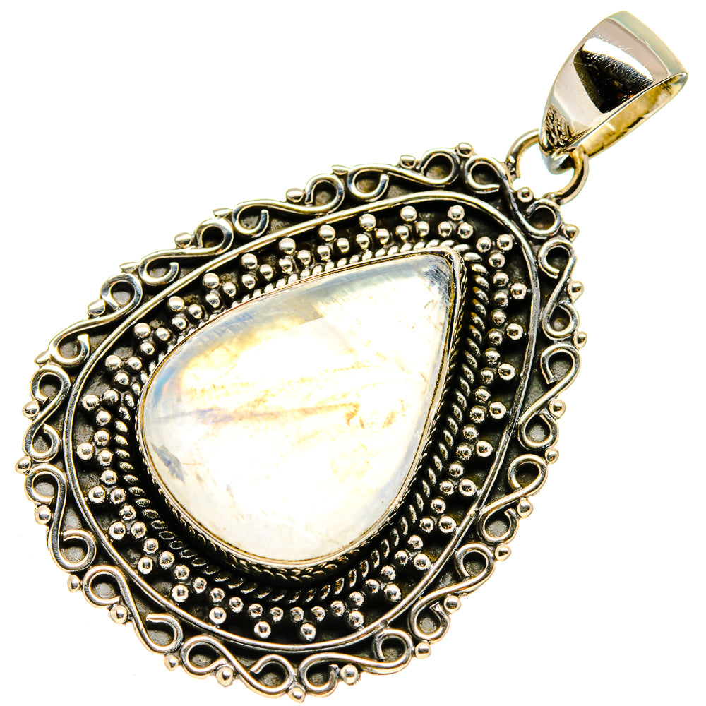 Rainbow Moonstone Pendants handcrafted by Anasilvercos - PD737766