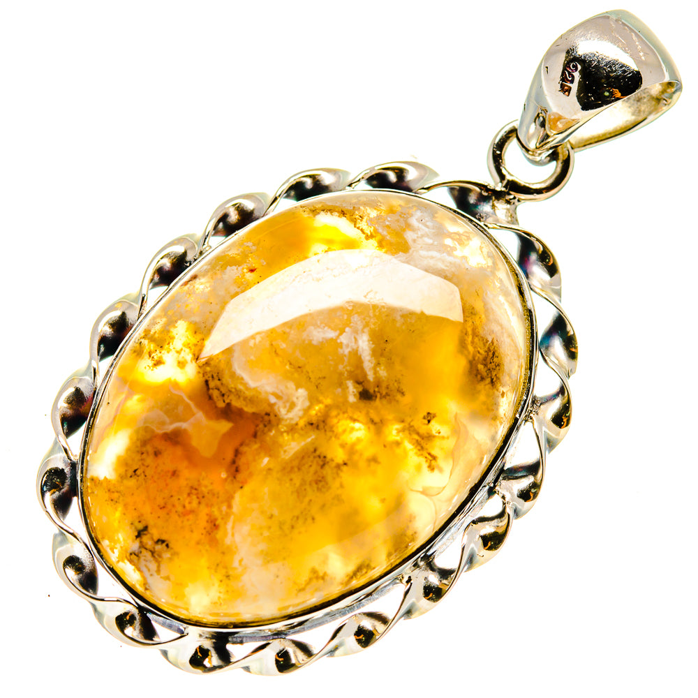 Plume Agate Pendants handcrafted by Anasilvercos - PD737768
