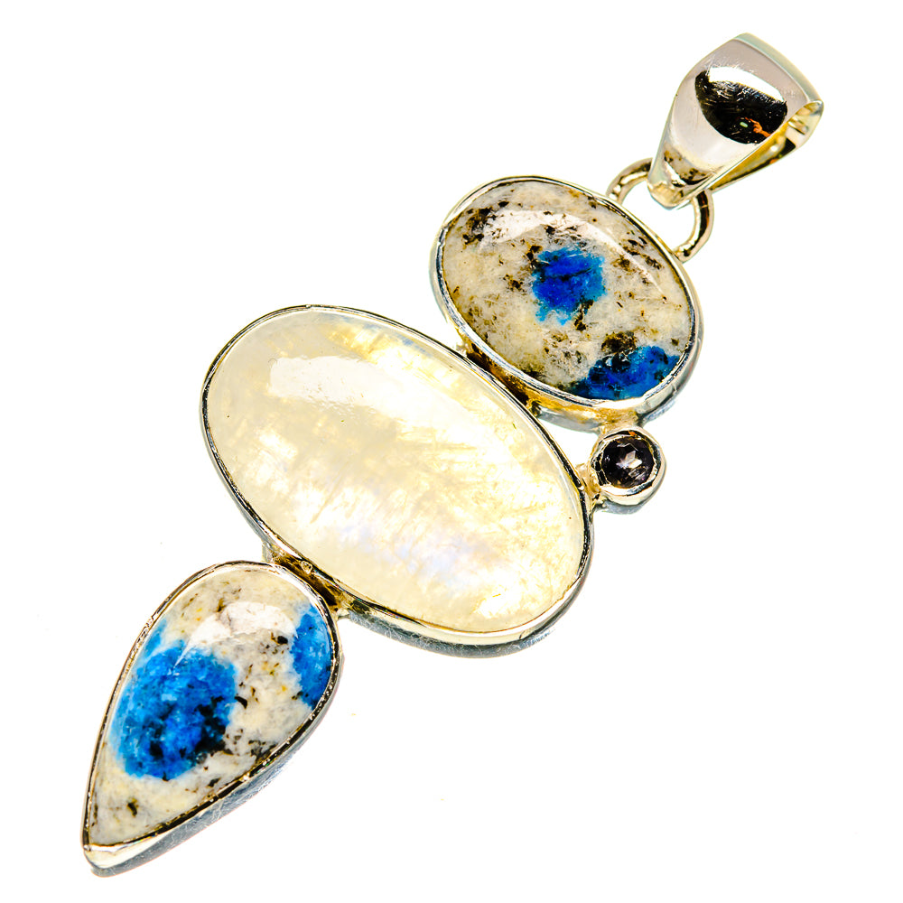 Rainbow Moonstone Pendants handcrafted by Anasilvercos - PD737796