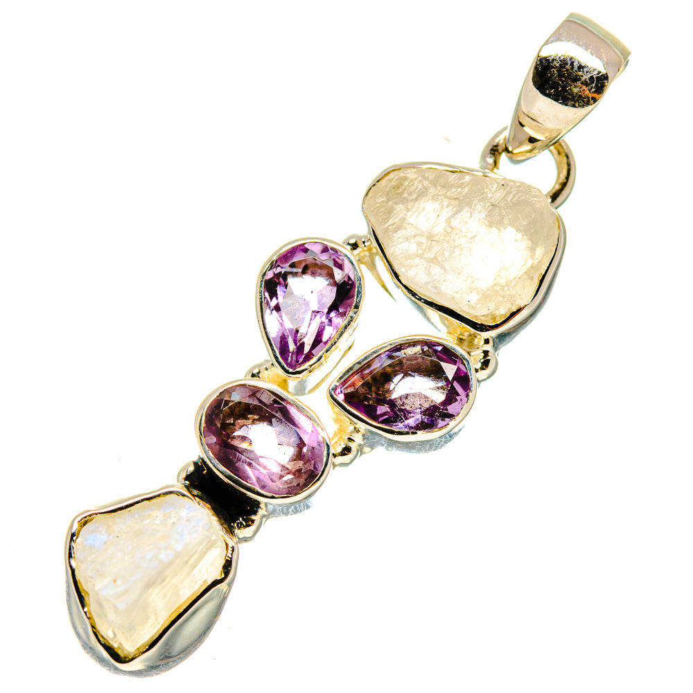 Rainbow Moonstone Pendants handcrafted by Anasilvercos - PD737830