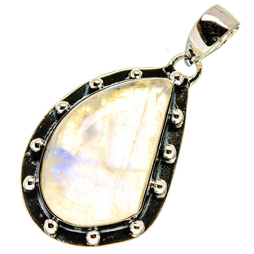 Rainbow Moonstone Pendants handcrafted by Anasilvercos - PD737835