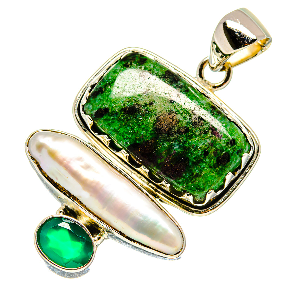 Ruby Zoisite Pendants handcrafted by Anasilvercos - PD737863
