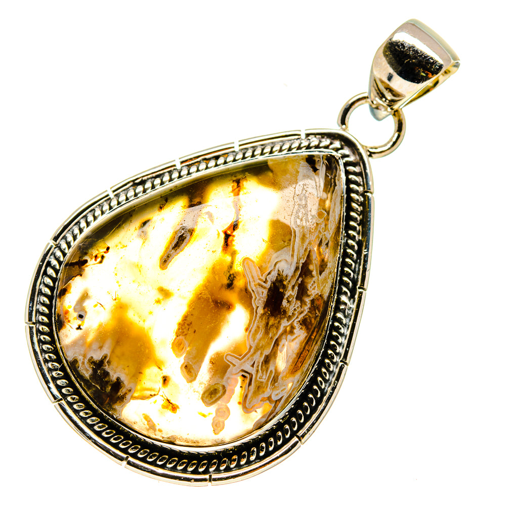 Plume Agate Pendants handcrafted by Anasilvercos - PD738016
