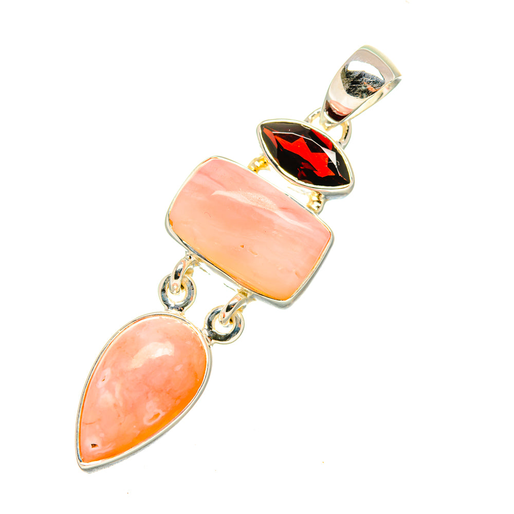Pink Opal Pendants handcrafted by Anasilvercos - PD7381