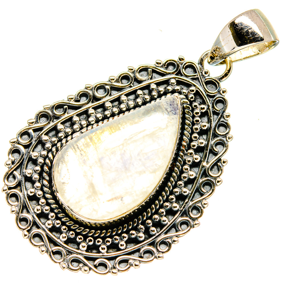 Rainbow Moonstone Pendants handcrafted by Anasilvercos - PD738122