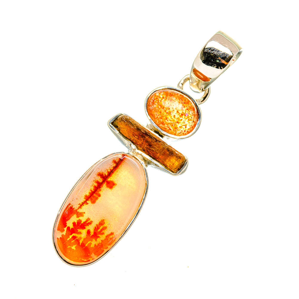 Scenic Dendritic Agate Pendants handcrafted by Anasilvercos - PD7382