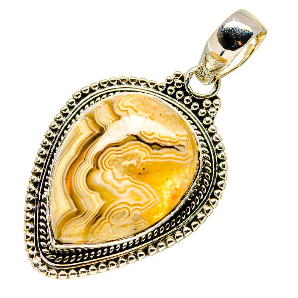 Laguna Lace Agate Pendants handcrafted by Anasilvercos - PD738214