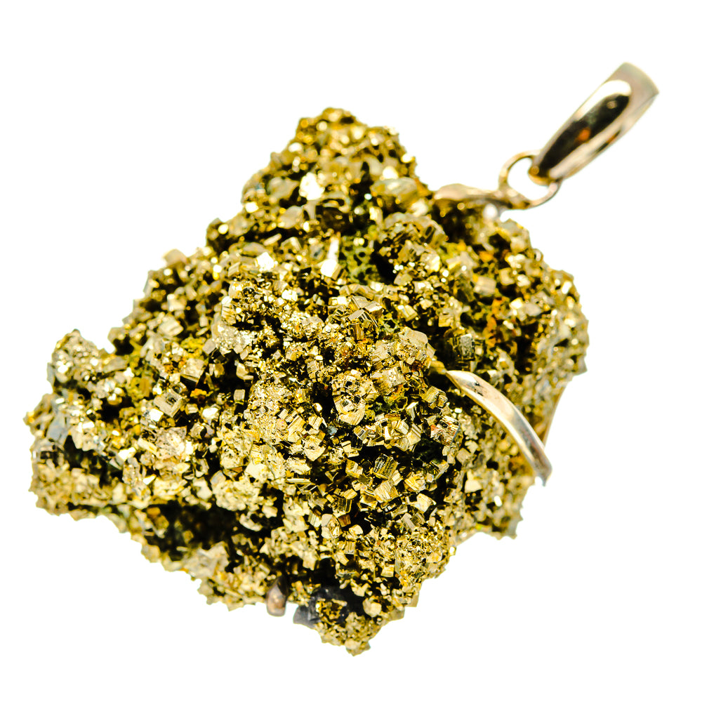 Pyrite Druzy Pendants handcrafted by Anasilvercos - PD738766