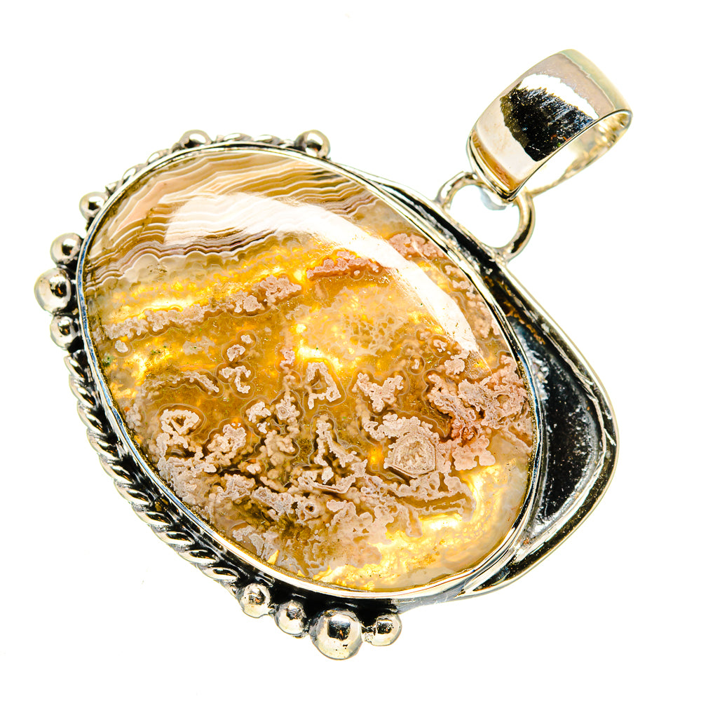 Laguna Lace Agate Pendants handcrafted by Anasilvercos - PD738846