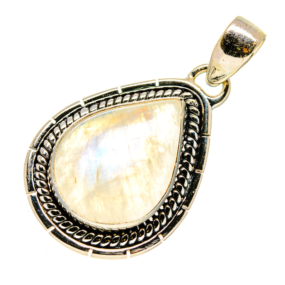 Rainbow Moonstone Pendants handcrafted by Anasilvercos - PD738970