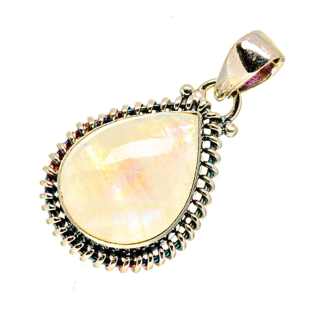 Rainbow Moonstone Pendants handcrafted by Anasilvercos - PD739170
